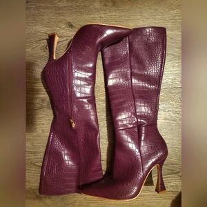 Knee High purple boots